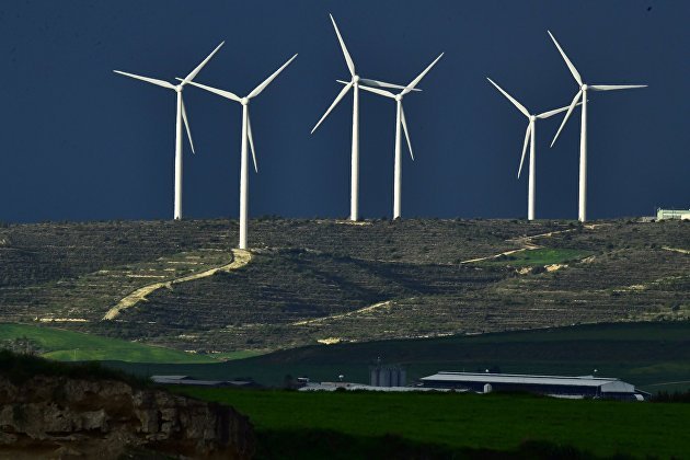 Выработка энергии из ветра в ЕС составила в субботу 33,4 процента от общего производства